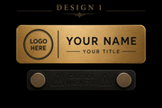 Nightfall Executive™ Magnetic Nameplate