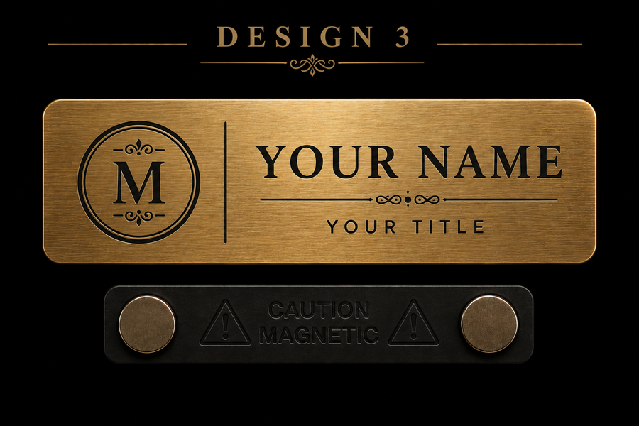 Nightfall Executive™ Magnetic Nameplate