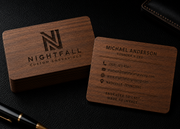 Nightfall Executive™ Wooden Business Cards